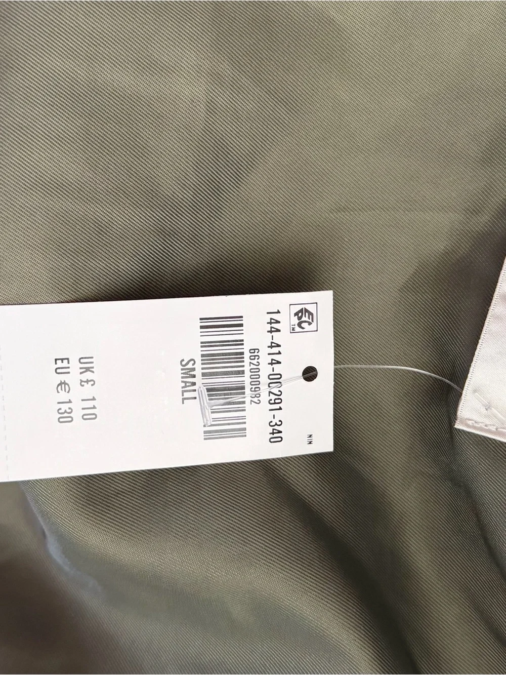 Abercrombie & Fitch Olive Utility Jacket with Contrast Collar - Picture 5 of 5